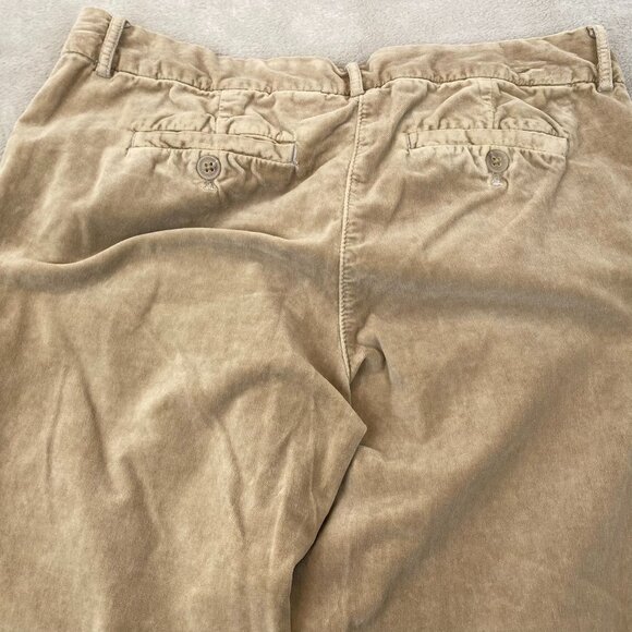 J.Crew Womens Pants Size 6 Low Fit Khaki Velour Flared Leg Classic Casual Retro - Picture 13 of 15